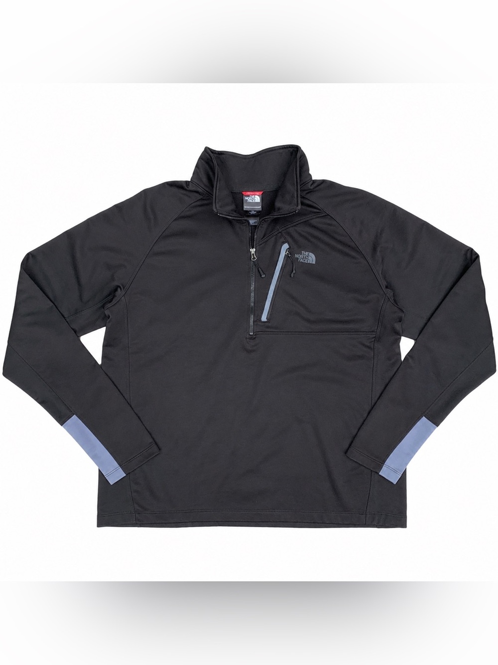 The North Face Apex 1/4 Zip Soft Shell Pullover Mens XXL Tall Black Fleece EUC
